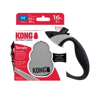 Kong Terrain Retractable Leash Grey Medium 