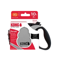 Kong Terrain Retractable Leash Grey Extra Small 