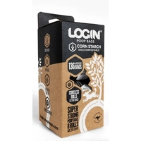 Login Compostable Poo Bag 8 Rolls (136 Bags) 