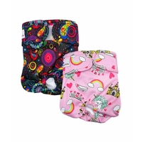 Loving Pets Washable Nappies Pink/Purple Large 2Pk 