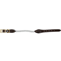 Mog & Bone Leather & Brass Rope Collar Grey Small 