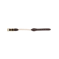 Mog & Bone Leather & Brass Rope Collar Nat Small 