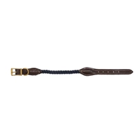 Mog & Bone Leather & Brass Rope Collar Nav Large 
