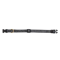 Mog & Bone Neoprene Dog Collar Black Metallic Cross Lge 