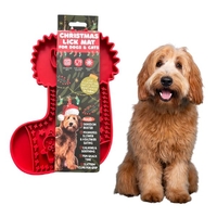 Pet Botanica Christmas Stocking Lick Mat Red