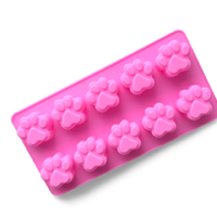 Raw Pawz Diy Gummy Silicone Mould - Paw Prints - Pink 