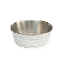 Superior Heavy Base Pet Bowl Matte Beige 24Cm 