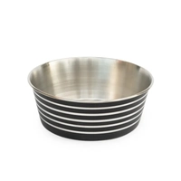 Superior Heavy Base Pet Bowl Matte Black 24Cm 