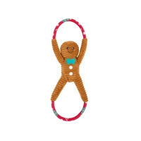 Zippypaws Holiday Ropetugz - Gingerbread Man 
