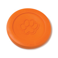 West Paw Zisc Flying Disc Fetch Dog Toy - Large - Orange 