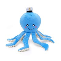 Zippy Paws Playful Pal Plush Squeaker Rope Dog Toy - Ollie the Octopus 