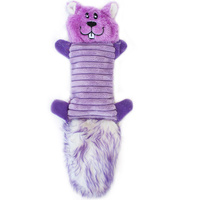 Zippy Paws Stuffing Free Squeaker Dog Toy - Zingy Purple Squirrel