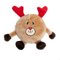 Zippy Paws Christmas Jigglerz Shakeable Dog Toy - Reindeer