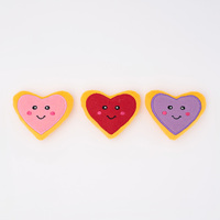 Zippy Paws Valentine's Miniz 3-Pack - Heart Cookies