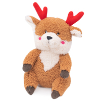 Zippy Paws Plush Squeaker Dog Toy - Christmas Holiday Cheeky Chumz - Reindeer
