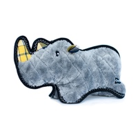 Zippy Paws Grunterz Plush Z-Stitch Dog Toy - Ronny the Black Rhino