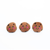 Zippy Paws Miniz Squeaker Dog Toys - 3-Pack of Cookies