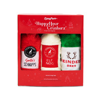 Zippy Paws Christmas Happy Hour Crusherz Squeaker Dog Toy - Christmas 3-Pack