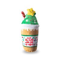 Fringe Studio Christmas Holiday Plush Squeaker Dog Toy - Deck The Halls