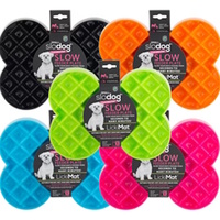 Lickimat SloDog No Gulp Bone-Shaped Slow Food Bowl for Small Dogs