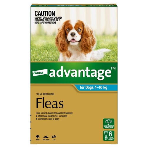 Advantage Spot-On Flea Control for Dogs 4-10kg - 6-Pack