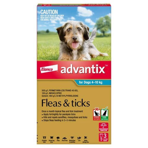 Advantix Spot-On Flea & Tick Control for Dogs 4-10kg - 3-Pack