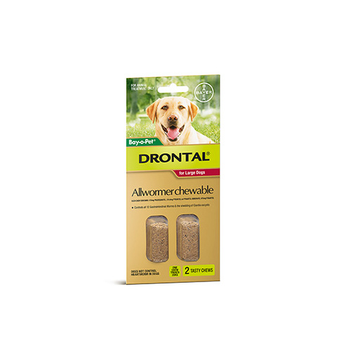 Drontal All-Wormer for Large Dogs to 35kg - 2 Chews