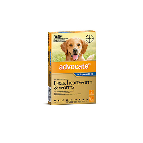 Advocate Flea & Wormer Spot-on for Dogs over 25kg - 3-pack