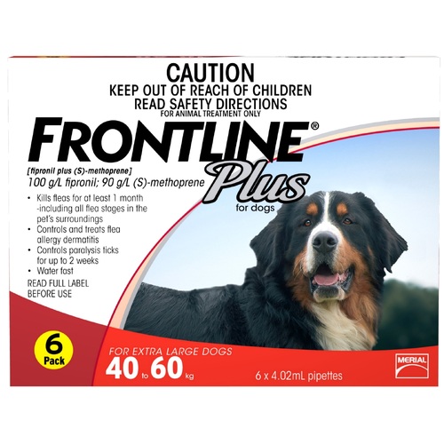 Frontline Plus for Dogs 40-60kg - 3-Pack