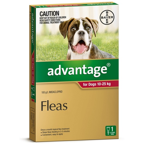 Advantage Spot-On Flea Control Treatment for Dogs 10-25kg - Single Dose