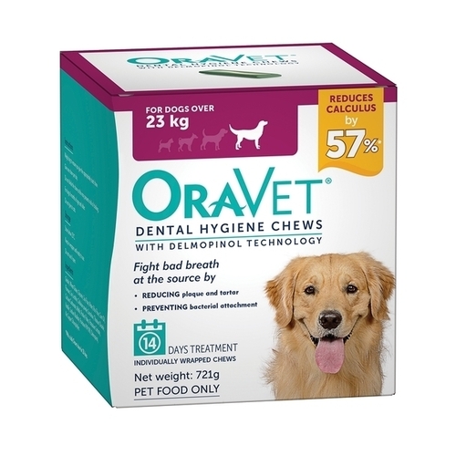 Oravet Plaque & Tartar Control Chews for Large Dogs over 23kg - 14 Chews