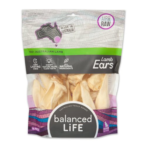 Balanced Life Australian Lamb Ears Dog Treat - 16 pieces