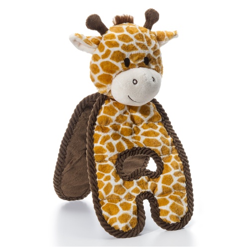 Charming Pet Cuddle Tugs Plush Dog Toy with K9 Tough Guard - Giraffe