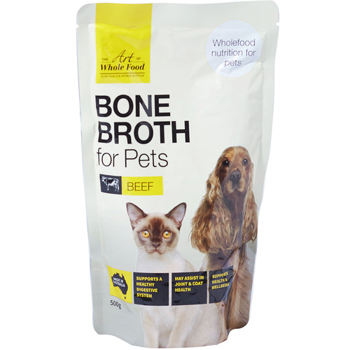 Art of Whole Food Beef Bone Broth for Pets 500g - Carton of 8