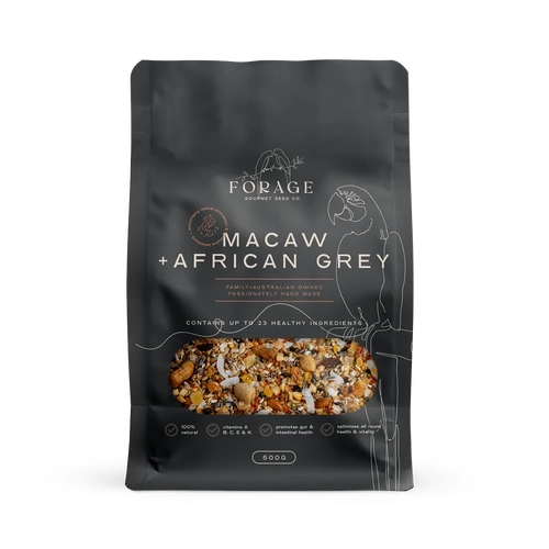 Forage Gourmet Macaw & African Grey 500G 