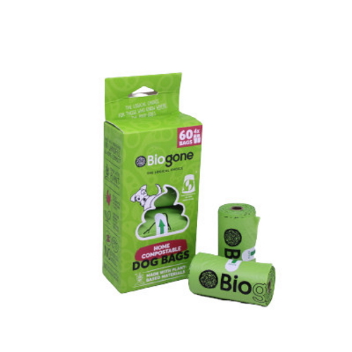 Bio-Gone Compostable Dog Waste Bags 4 Rolls (80 Bags)
