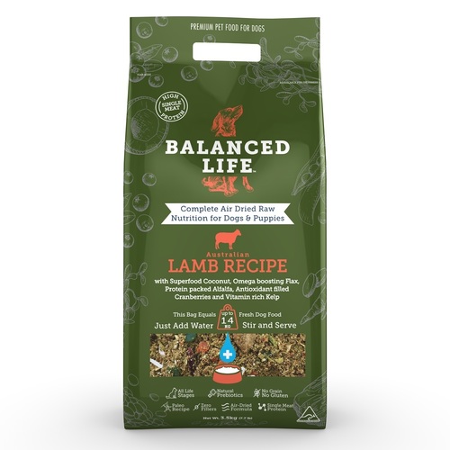 Balanced Life Air Dried Dog Food - Lamb - 1kg