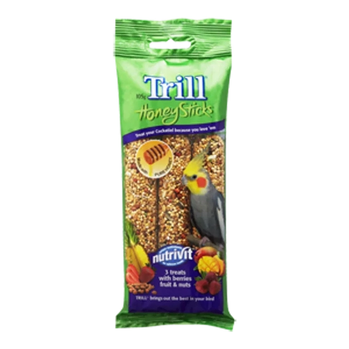 Trill Honeysticks For Cockatiels 105G 8Pk (Om8) 