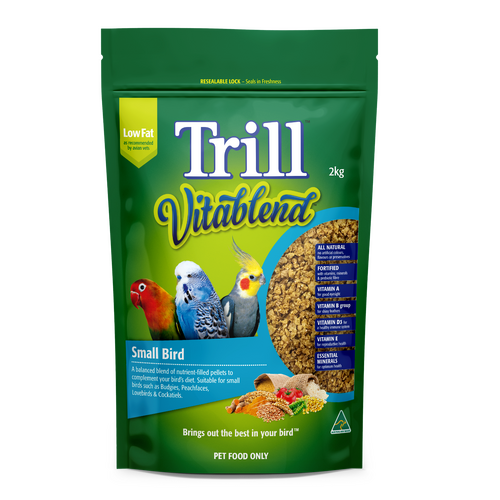 Trill Vitablend Pellets For Small Birds 2Kg