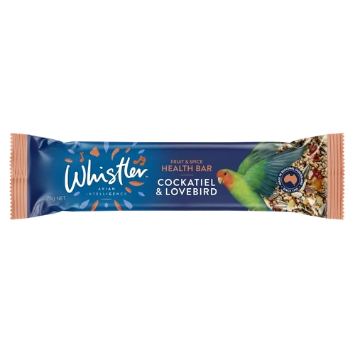 Whistler Cockatiel & Lovebird Health Bar 75G 12Pk (Om12) 