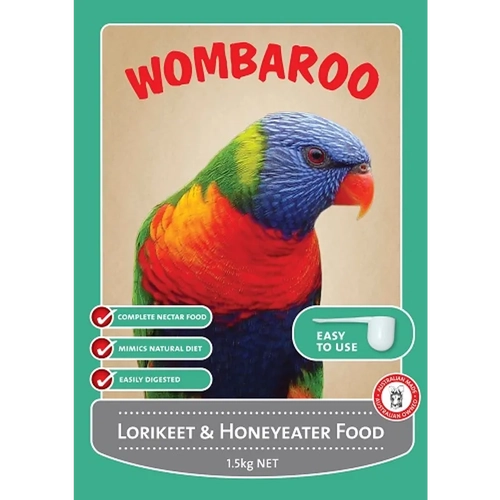 Wombaroo Lorikeet & Honeyeater Food 1.5Kg 