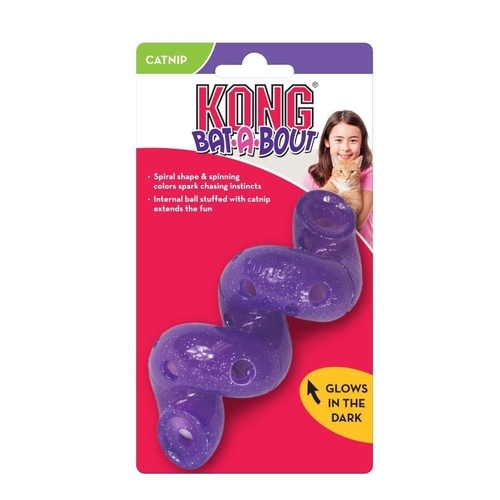 2 x KONG Bat-A-Bout Spiral Glow-in-the-Dark Cat Toy
