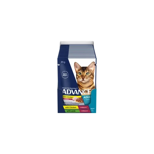 Advance Adult Wet Cat Gravy Chicken & Lamb 85G 1X12Pk 