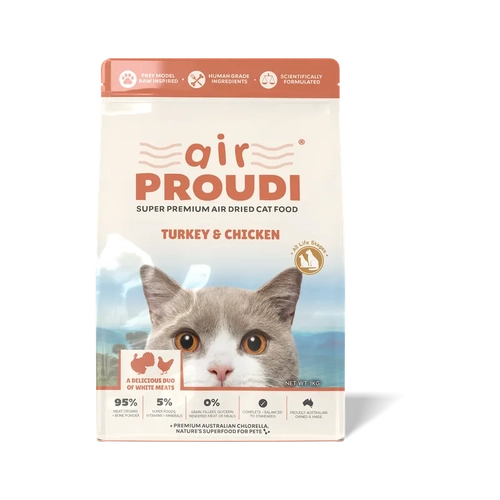 Airproudi Premium Air-Dried Cat Food Turkey & Chicken 1Kg