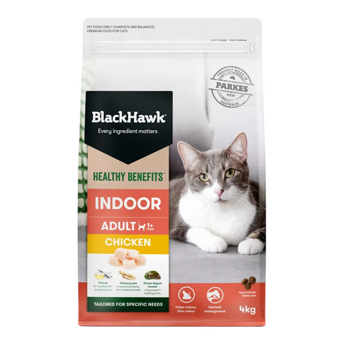 Black Hawk Cat Healthy Benefits Indoor Chkn 4Kg 