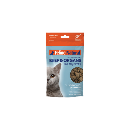 Feline Natural Grain-Free Fd Cat Treats Beef 50G 