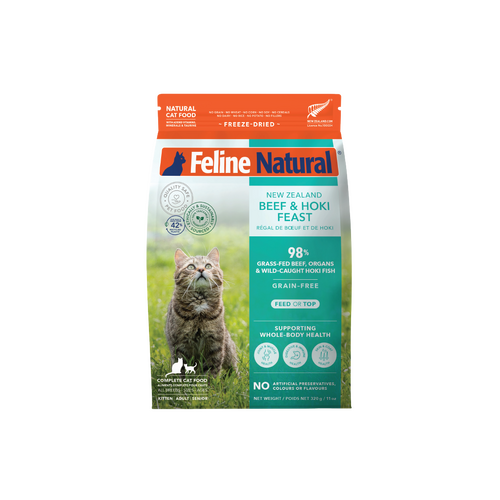 Feline Natural Grain-Free Fd Nz Beef & Hoki Feast 320G 