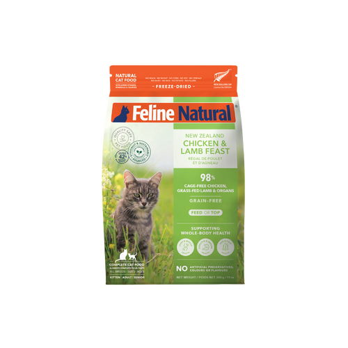Feline Natural Grain-Free Fd Nz Chicken & Lamb Feast 320G 