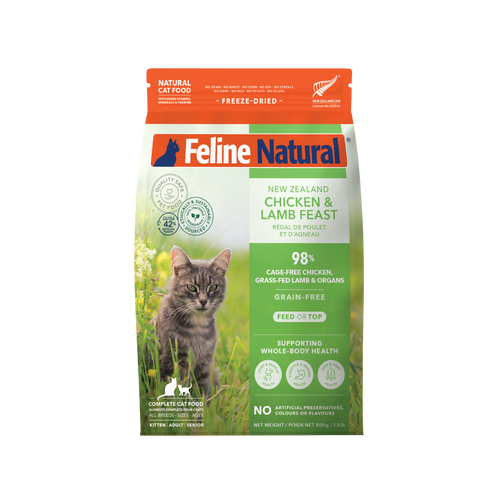 Feline Natural Grain-Free Fd Nz Chicken & Lamb Feast 800G 