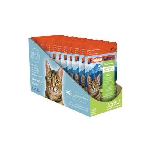 Feline Natural Gf Chicken & Lamb Feast 85G 12Pk (Om12) 